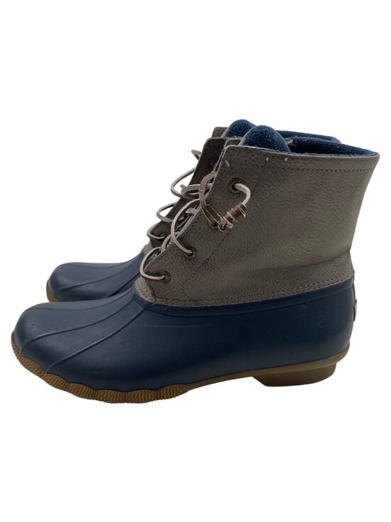 Sperry Shoes - Sperry Duck Boots Womens Size 11 Navy & Gray Waterproof Leather Lace-Up